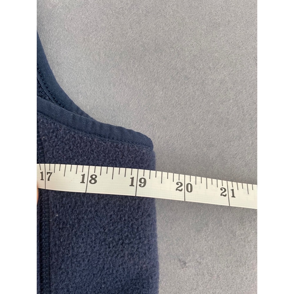 L.L. Bean Women M Fleece Vest Navy Blue Zip Mariners Club‎ Logo Boat Gorpcore * - Picture 10 of 14